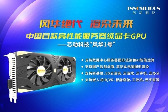 自研黑马 芯动科技发布中国首款服务器级显卡GPU
